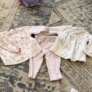 Pink and Cream Baby Outfit Set